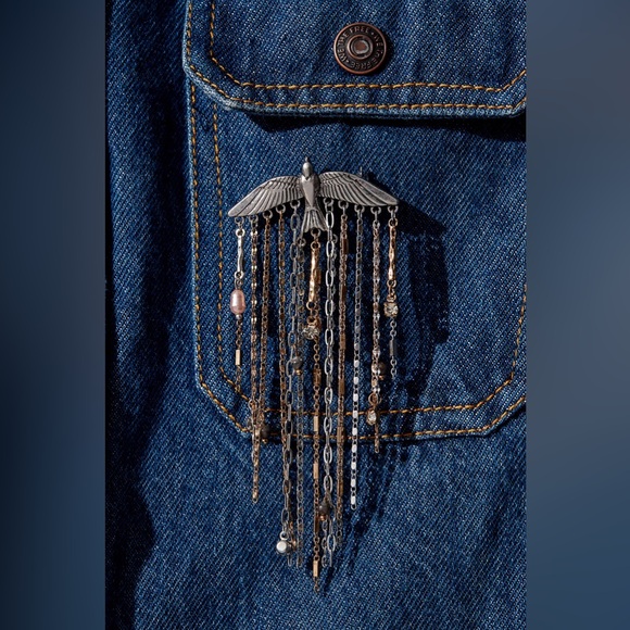 NWT Free People Cresta Dangle Brooch - Picture 2 of 4